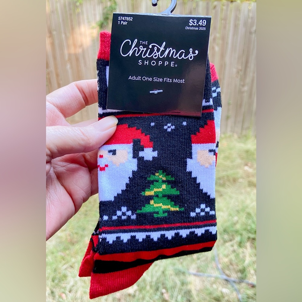 Adult Christmas Santa Socks Unisex Christmas Gift Stocking Stuffer Young Adult